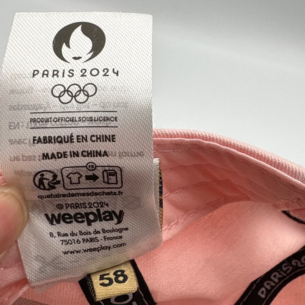RARE Paris 2024 Olympics Official Licensed Pink Baseball Cap Hat Weeplay 58